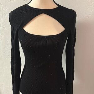 NWOT Guess Sparkly Black Women's Top